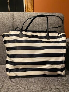 kate spade Navy and White Striped Tote